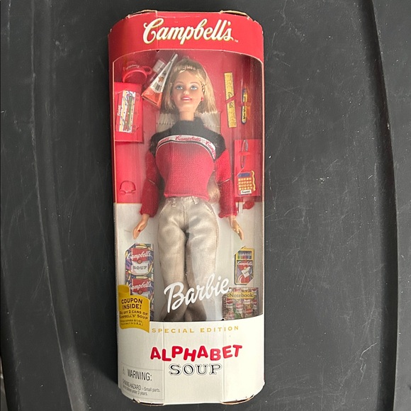 Barbie Other - Barbie Special Edition Alphabet Soup Doll - Red and Gray